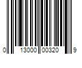 Barcode Image for UPC code 013000003209