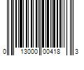 Barcode Image for UPC code 013000004183