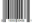 Barcode Image for UPC code 013000004381