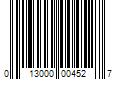 Barcode Image for UPC code 013000004527