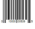 Barcode Image for UPC code 013000005395