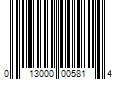 Barcode Image for UPC code 013000005814