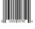 Barcode Image for UPC code 013000007504