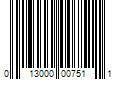 Barcode Image for UPC code 013000007511