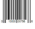 Barcode Image for UPC code 013000007566