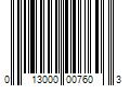 Barcode Image for UPC code 013000007603