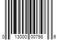 Barcode Image for UPC code 013000007986