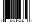 Barcode Image for UPC code 013000008204