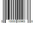 Barcode Image for UPC code 013000009638