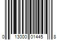 Barcode Image for UPC code 013000014458