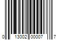 Barcode Image for UPC code 013002000077