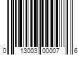 Barcode Image for UPC code 013003000076