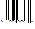 Barcode Image for UPC code 013063000054