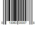 Barcode Image for UPC code 013063000078