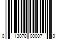 Barcode Image for UPC code 013078000070