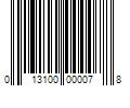 Barcode Image for UPC code 013100000078