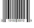 Barcode Image for UPC code 013100000139