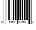 Barcode Image for UPC code 013100000184. Product Name: 