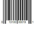 Barcode Image for UPC code 013100000191