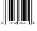 Barcode Image for UPC code 013100000276