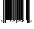 Barcode Image for UPC code 013100000450