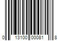 Barcode Image for UPC code 013100000818