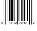 Barcode Image for UPC code 013100001600