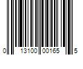 Barcode Image for UPC code 013100001655