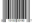 Barcode Image for UPC code 013100001907