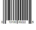 Barcode Image for UPC code 013100002225. Product Name: 