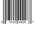 Barcode Image for UPC code 013100002287