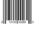 Barcode Image for UPC code 013100002690