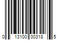 Barcode Image for UPC code 013100003185