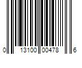 Barcode Image for UPC code 013100004786