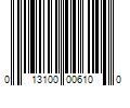 Barcode Image for UPC code 013100006100