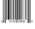 Barcode Image for UPC code 013100006360