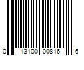 Barcode Image for UPC code 013100008166