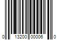 Barcode Image for UPC code 013200000060. Product Name: 