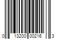 Barcode Image for UPC code 013200002163