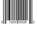 Barcode Image for UPC code 013200002262