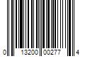 Barcode Image for UPC code 013200002774