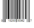 Barcode Image for UPC code 013200003627