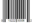 Barcode Image for UPC code 013222000062