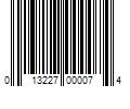 Barcode Image for UPC code 013227000074