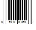 Barcode Image for UPC code 013300000137