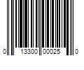 Barcode Image for UPC code 013300000250