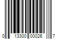 Barcode Image for UPC code 013300000267