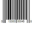 Barcode Image for UPC code 013300000458