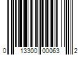 Barcode Image for UPC code 013300000632