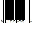 Barcode Image for UPC code 013315000078